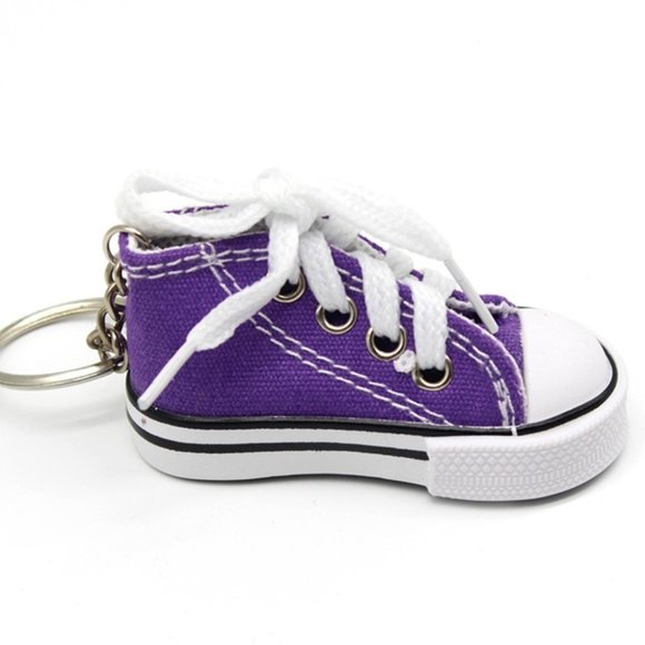 PURPLE High-Top Sneaker Keychain - Picture 2 of 3